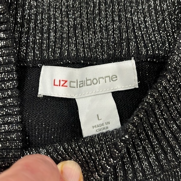 Liz Claiborne, Mock Neck Shirt Sleeve Top, Sz L, NWT - Picture 2 of 8